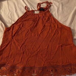Ambiance Rust Halter Blouse